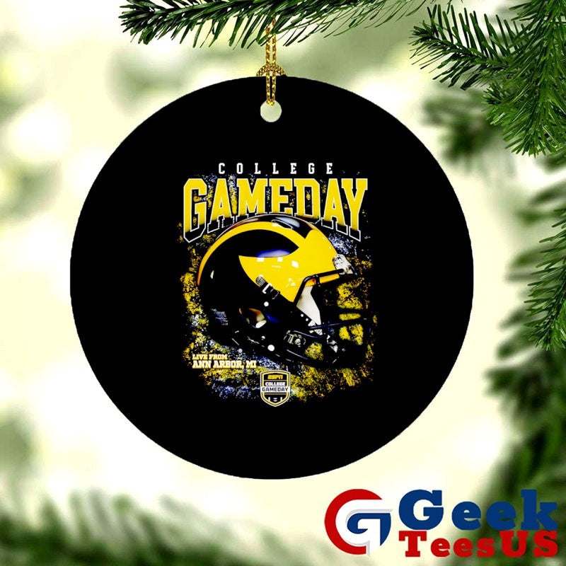 Michigan Wolverines College Gameday 2025 helmet shirt