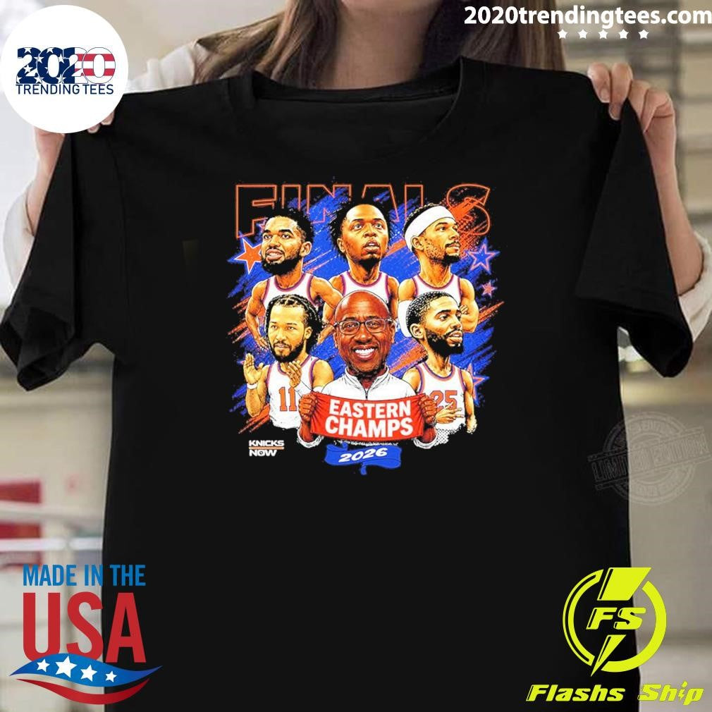 Mike Brown Coach and New York Knicks NBA 2026 Eastern Champions Caricature Shirt