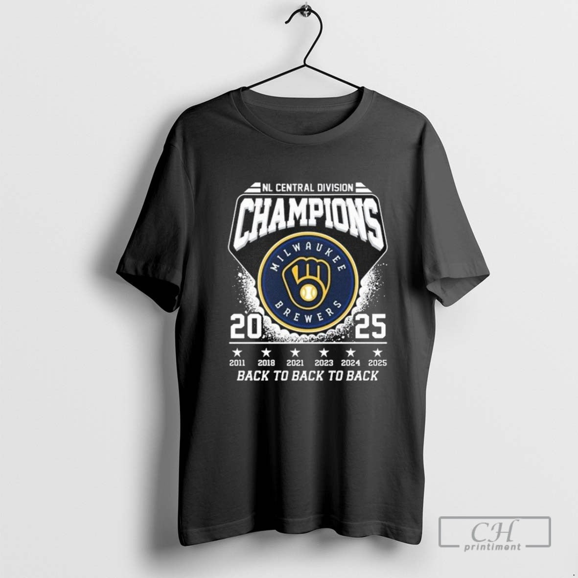Milwaukee Brewers Nl Central Division Champions 2025 Back To Back To Back 2011 2025