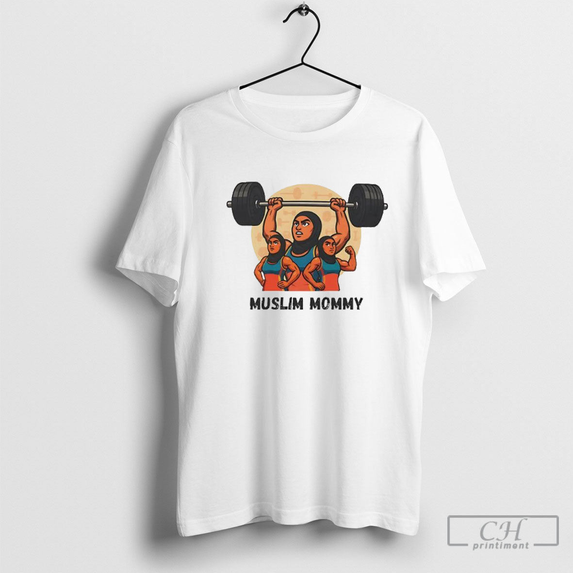 Muslim Mommy Lift Weights Funny Graphic