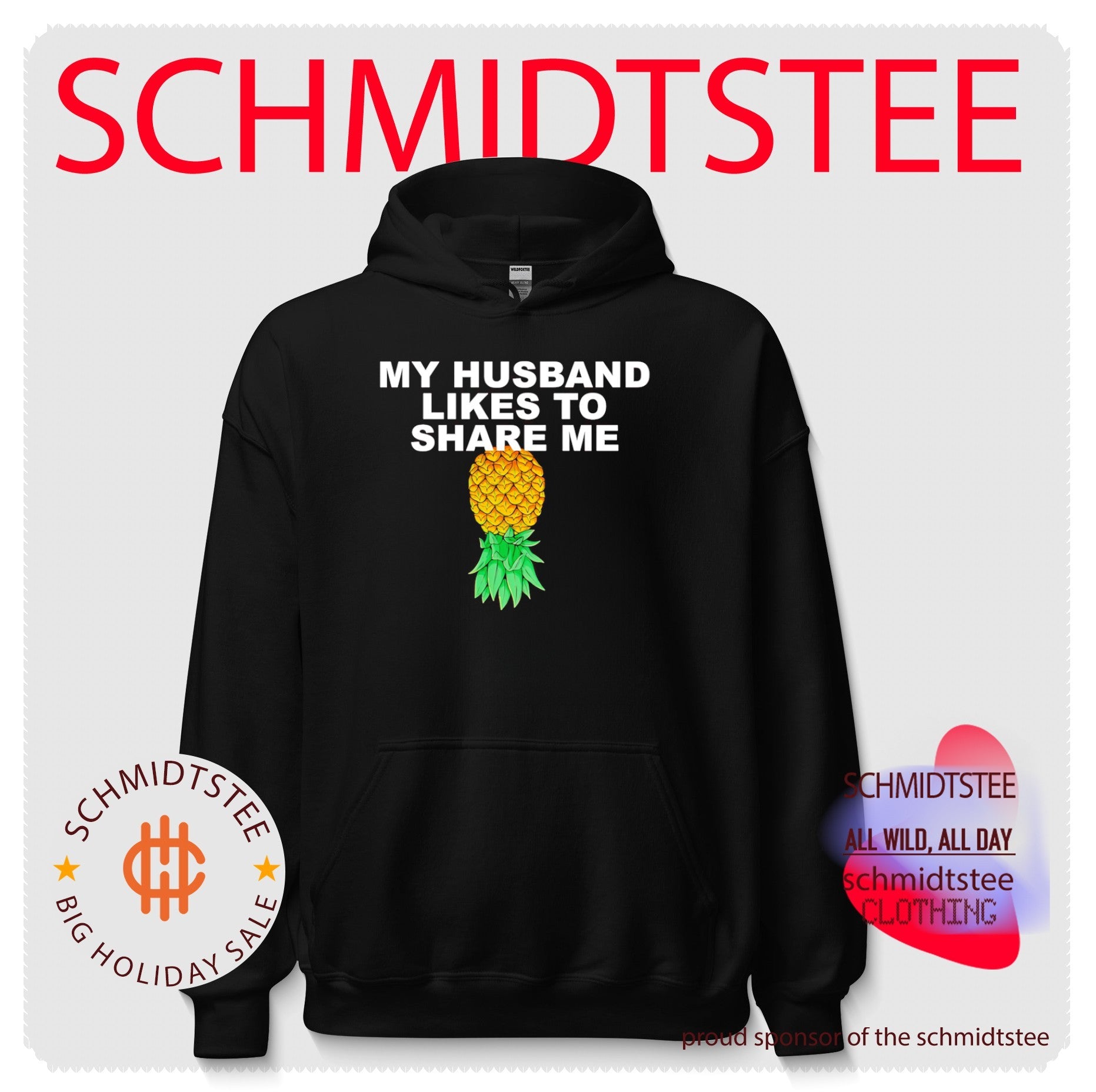 My husband likes to share me upside down pineapple shirt