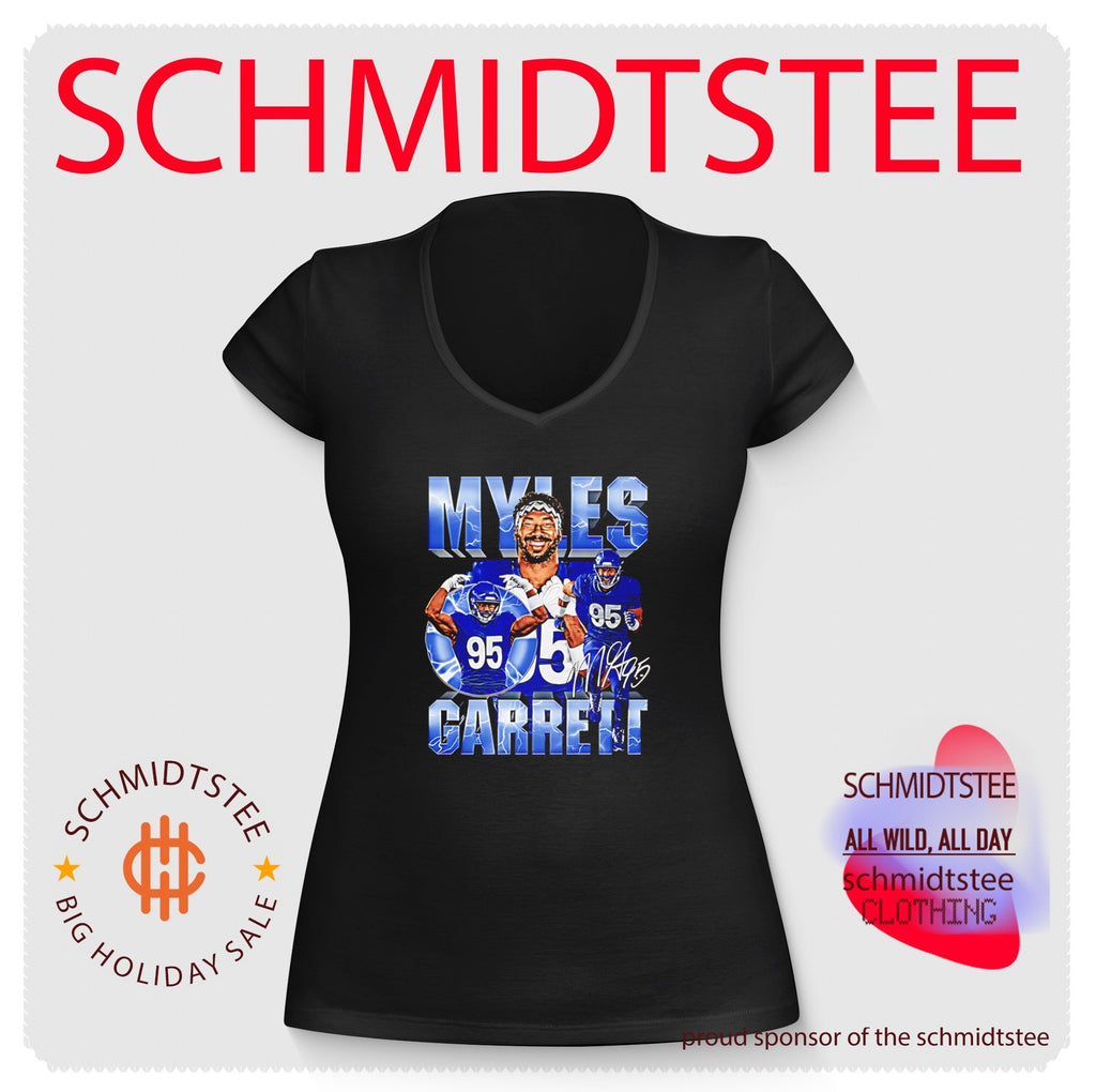 Myles Garrett Los Angeles Rams player collage signature shirt