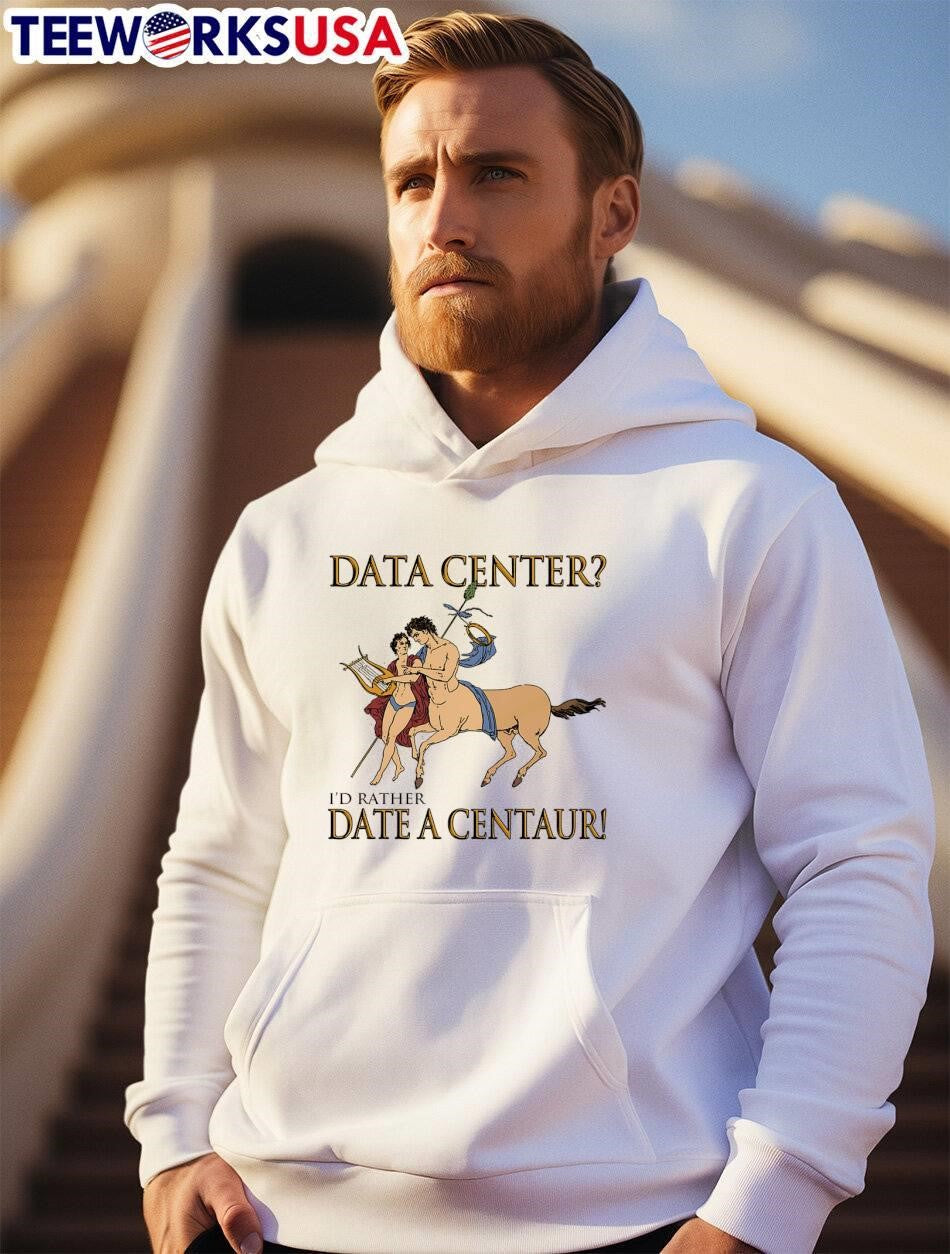 Mythological Romance Apparel, Date a Centaur Data Center shirt