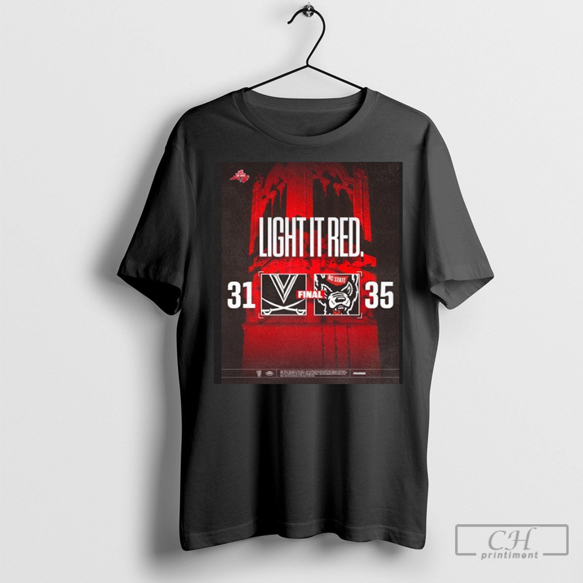 Nc State Win 35 31 Virginia Light It Red Poster