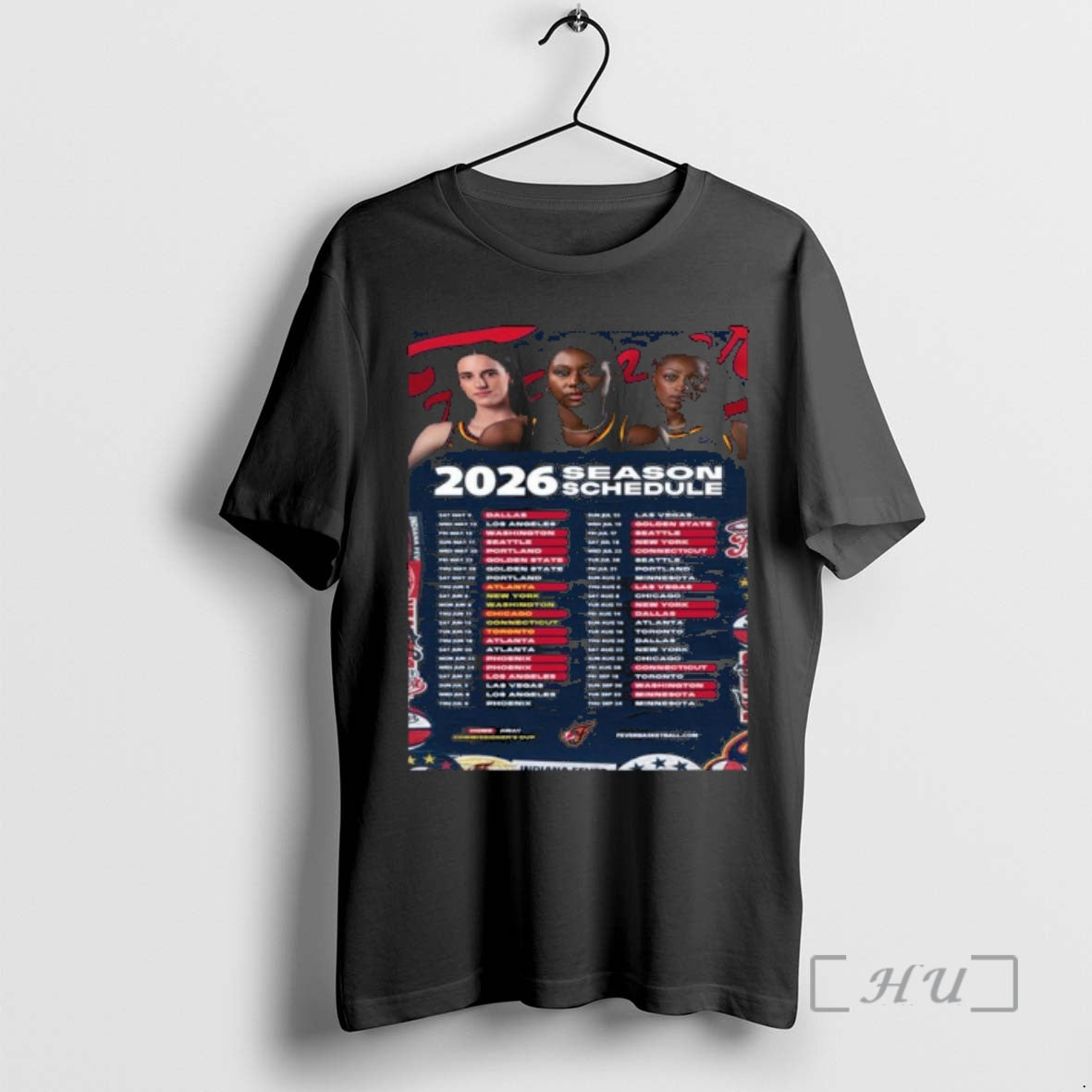 New Indiana Fever Basketball Wnba 2026 Season Schedule T-Shirts, Hoodie, Sweatshirt | AU01DripNestTees.com