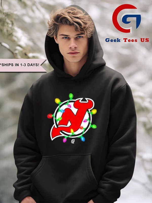 New Jersey Devils Logo lights Christmas logo shirt