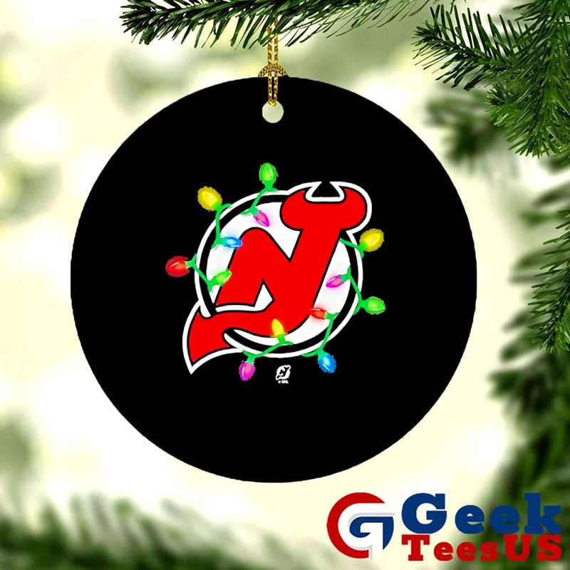 New Jersey Devils Logo lights Christmas logo shirt