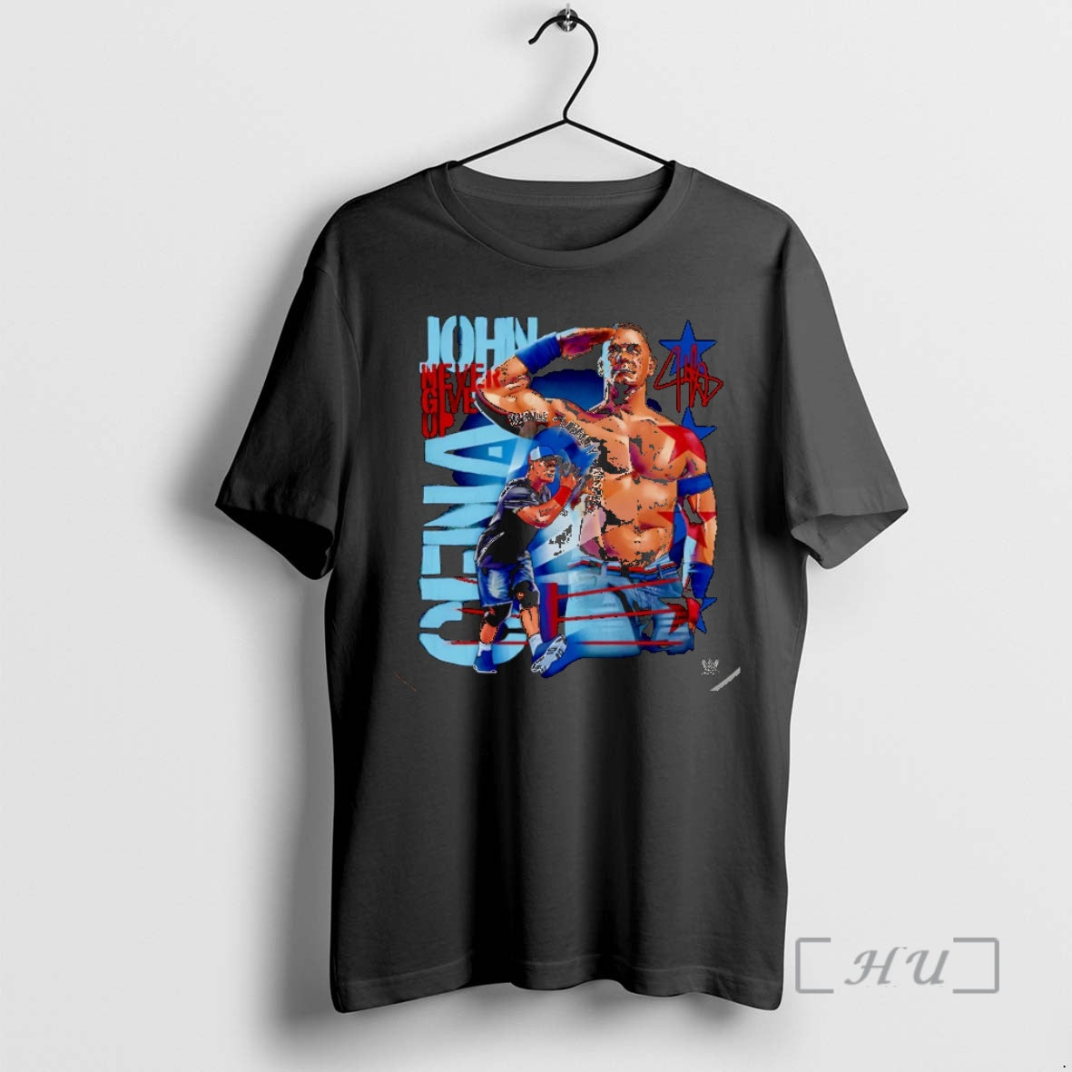 New John Cena Never Give Up Salute Signature Christmas T-Shirts, Hoodie, Sweatshirt | AU01DripNestTees.com