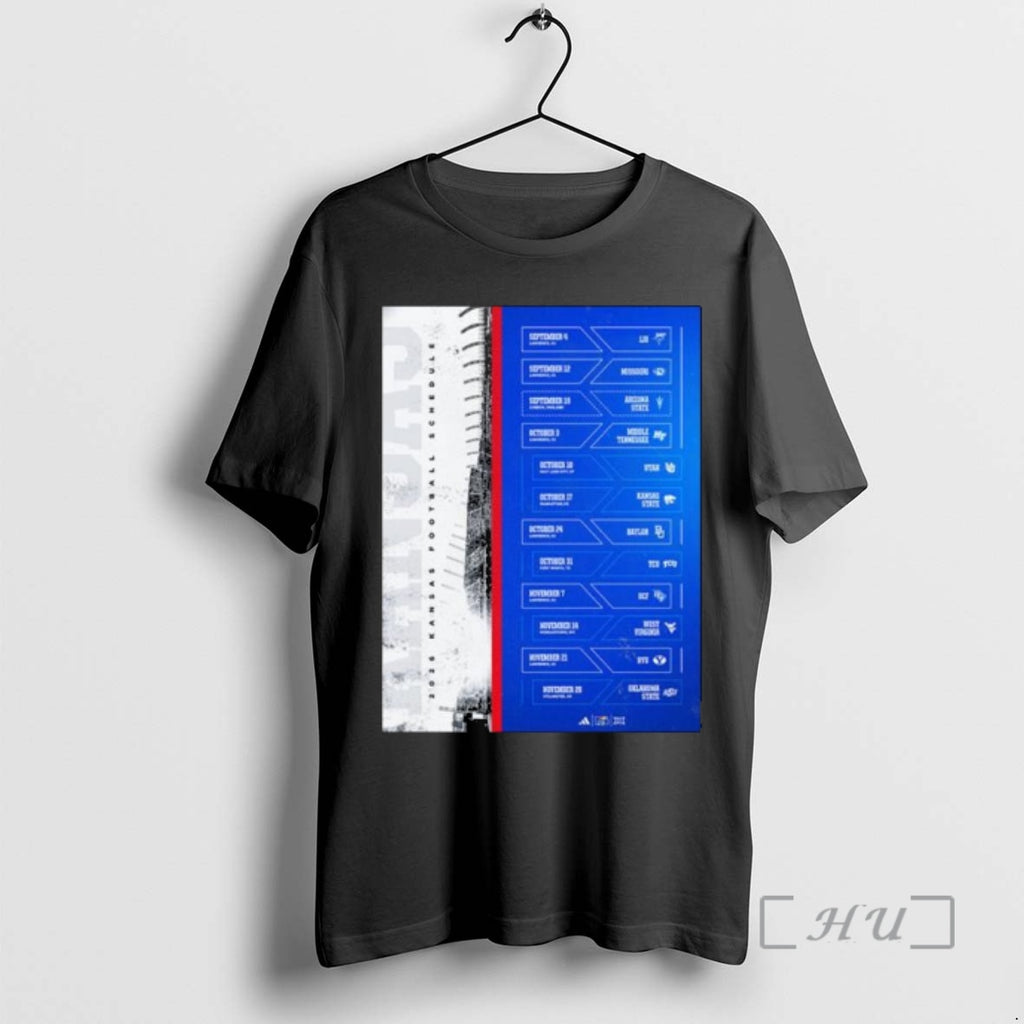 New Kansas Jayhawks Football Football Ncaa Schedule Season 2026 T-Shirts, Hoodie, Sweatshirt | AU01DripNestTees.com