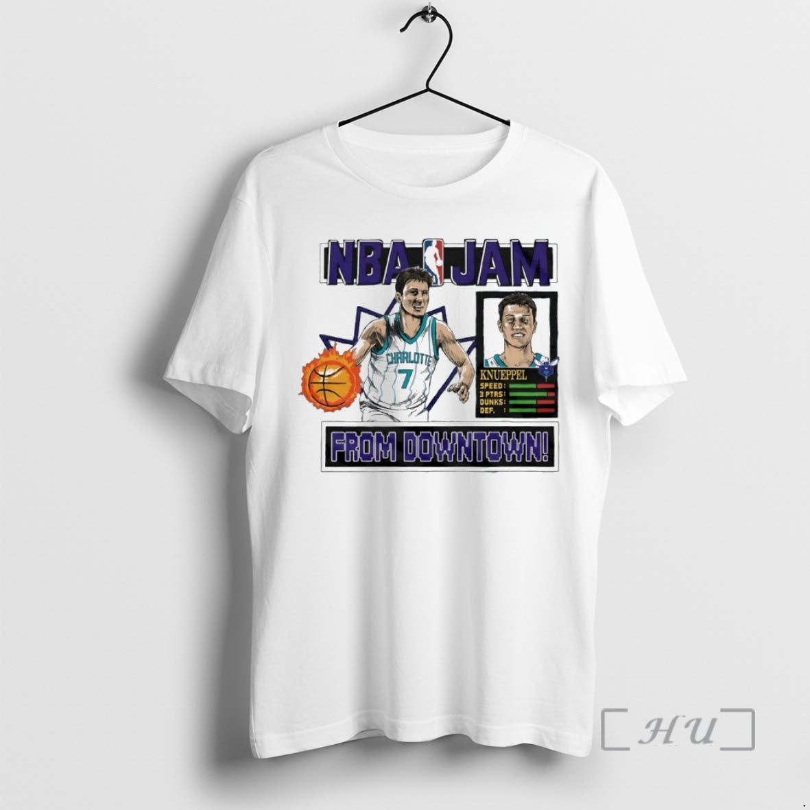 New Nba Jam Charlotte Hornets Kon Knueppel From Downtown Circle T-Shirts, Hoodie, Sweatshirt | AU01DripNestTees.com
