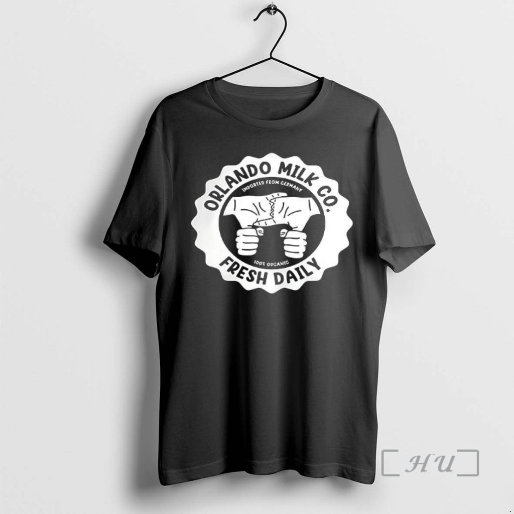 New Orlando Milk Co Fresh Daily Imported From Germany Logo T-Shirts, Hoodie, Sweatshirt | AU01DripNestTees.com