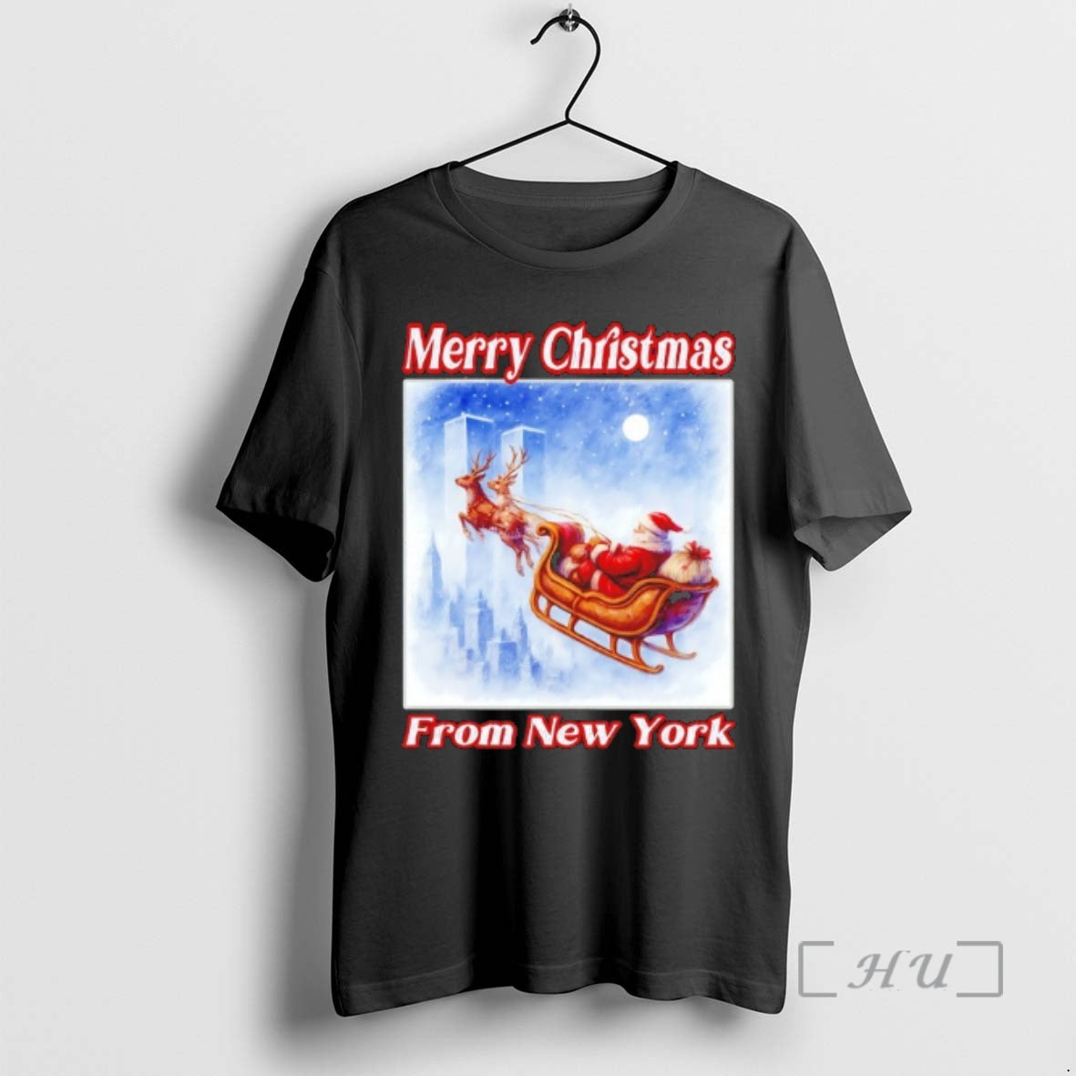 New Santa Sleigh Merry Christmas From New York T-Shirts, Hoodie, Sweatshirt | AU01DripNestTees.com