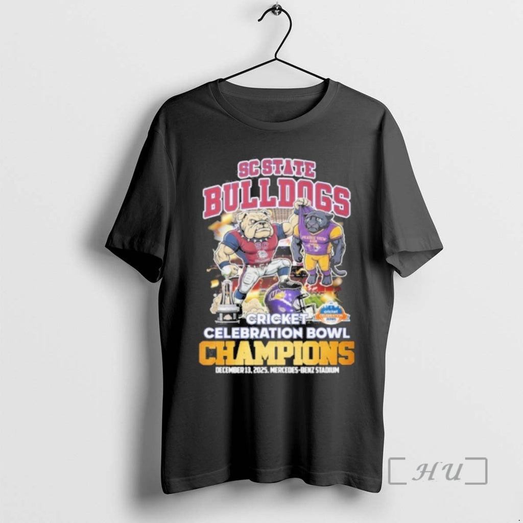 New Sc State Bulldogs Beat Prairie View Am Mascot Celebration Bowl Champions Premium T Shirts Hoodie, Sweatshirt