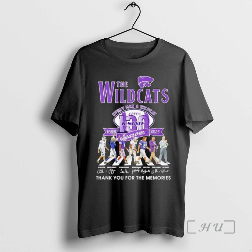 New The Kansas State Wildcats 130 Seasons 1896 2026 Thank You For The Memories Signature T-Shirts, Hoodie, Sweatshirt