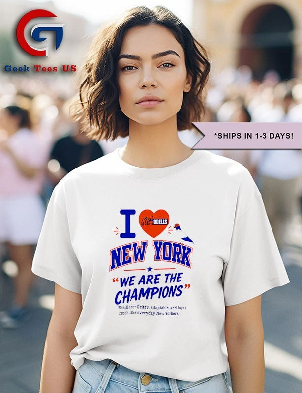New York I Love New York We Are The Champions Resiliace Gritty T-shirt