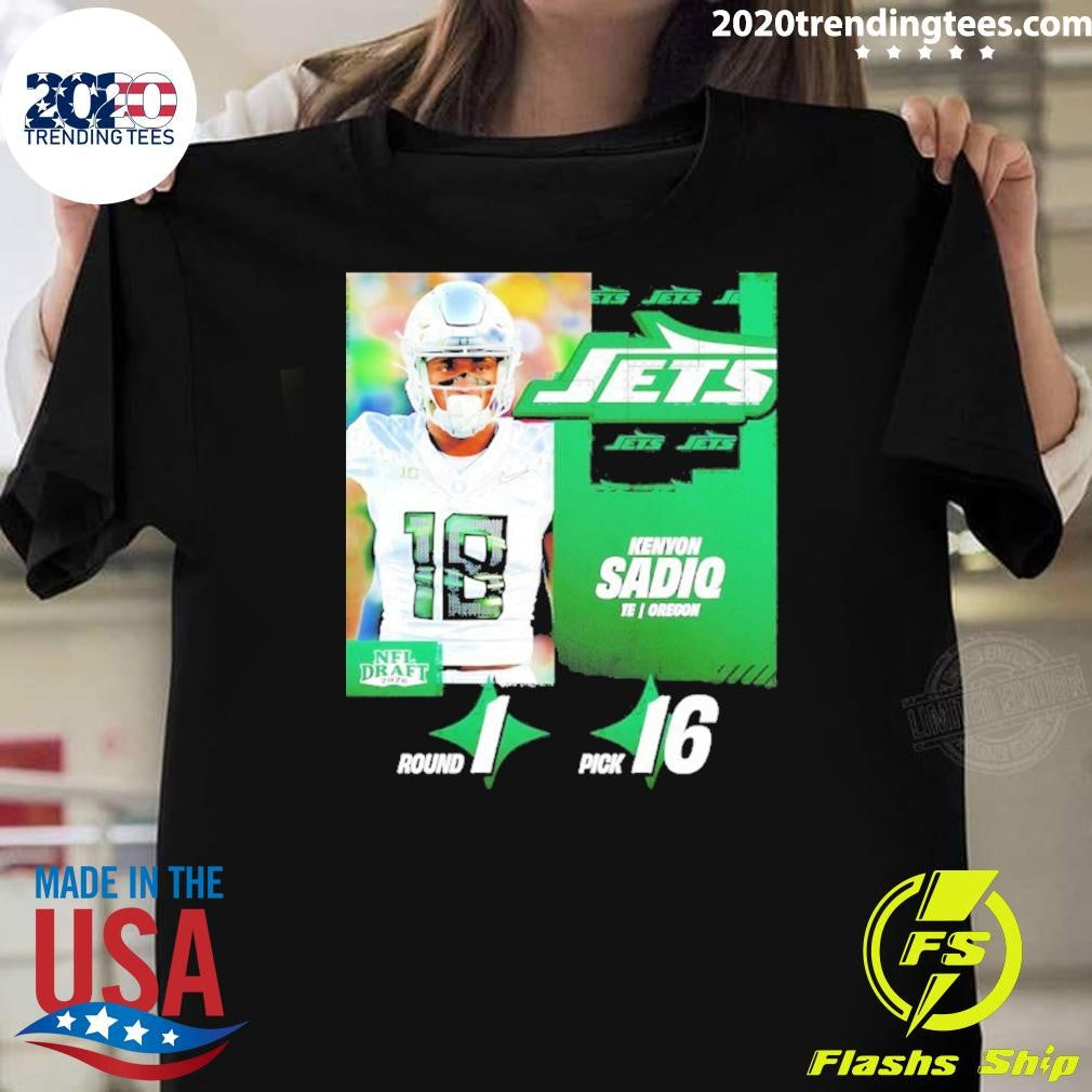 New York Jets Pick Kenyon Sadiq No. 16 Nfl Draft 2026 Shirt