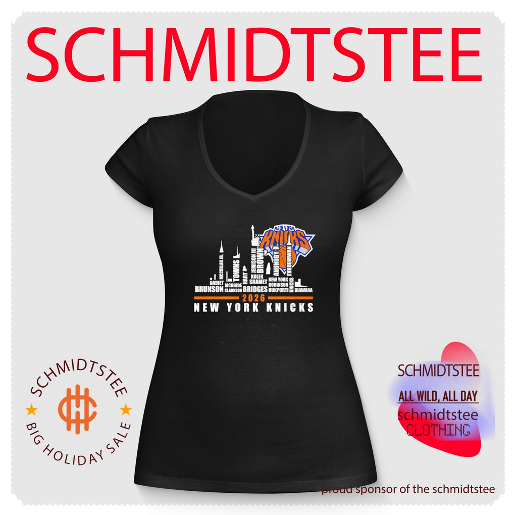 New York Knicks 2026 player name roster skyline shirt