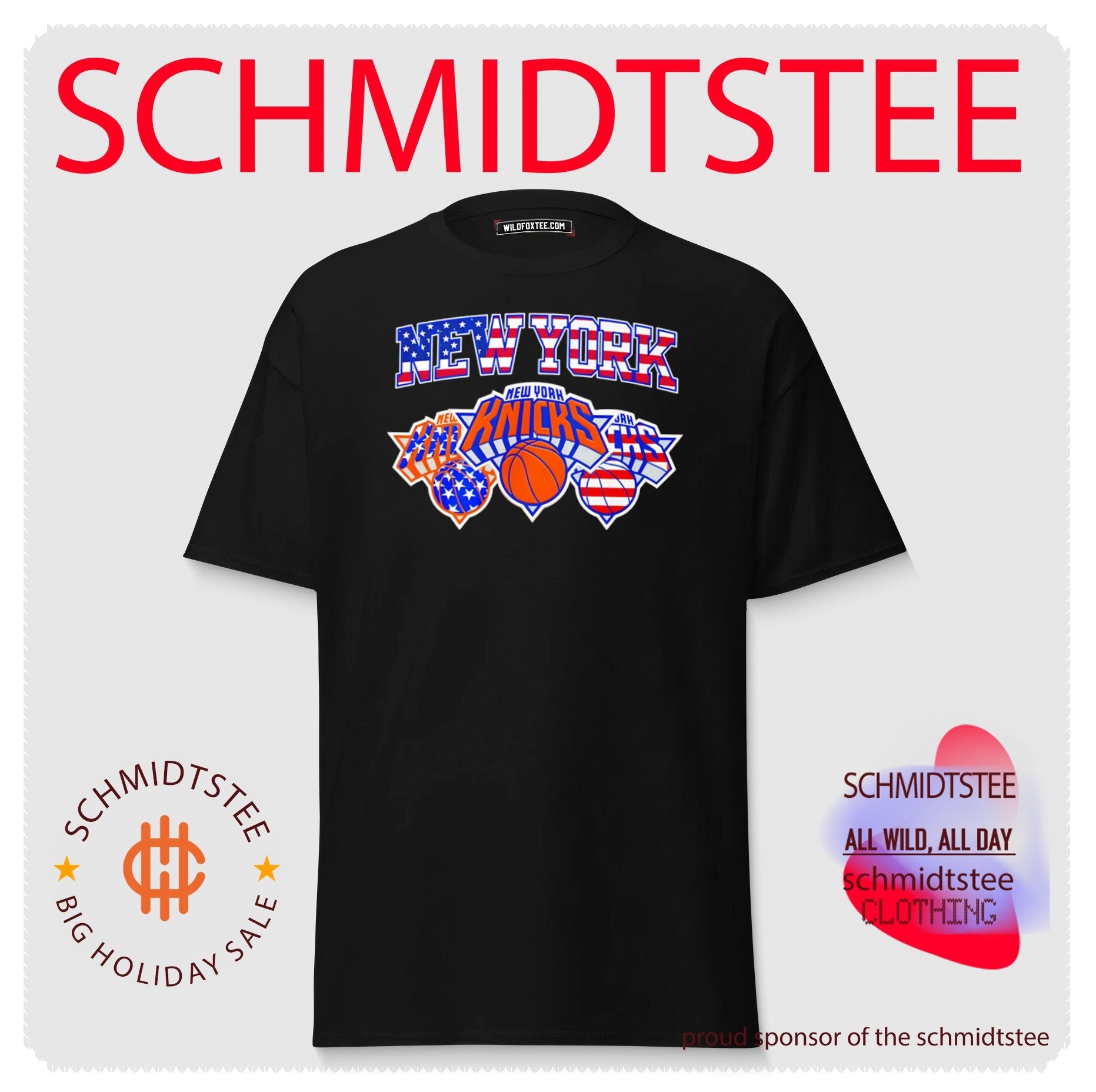 New York Knicks American 4th of July flag basketball shirt