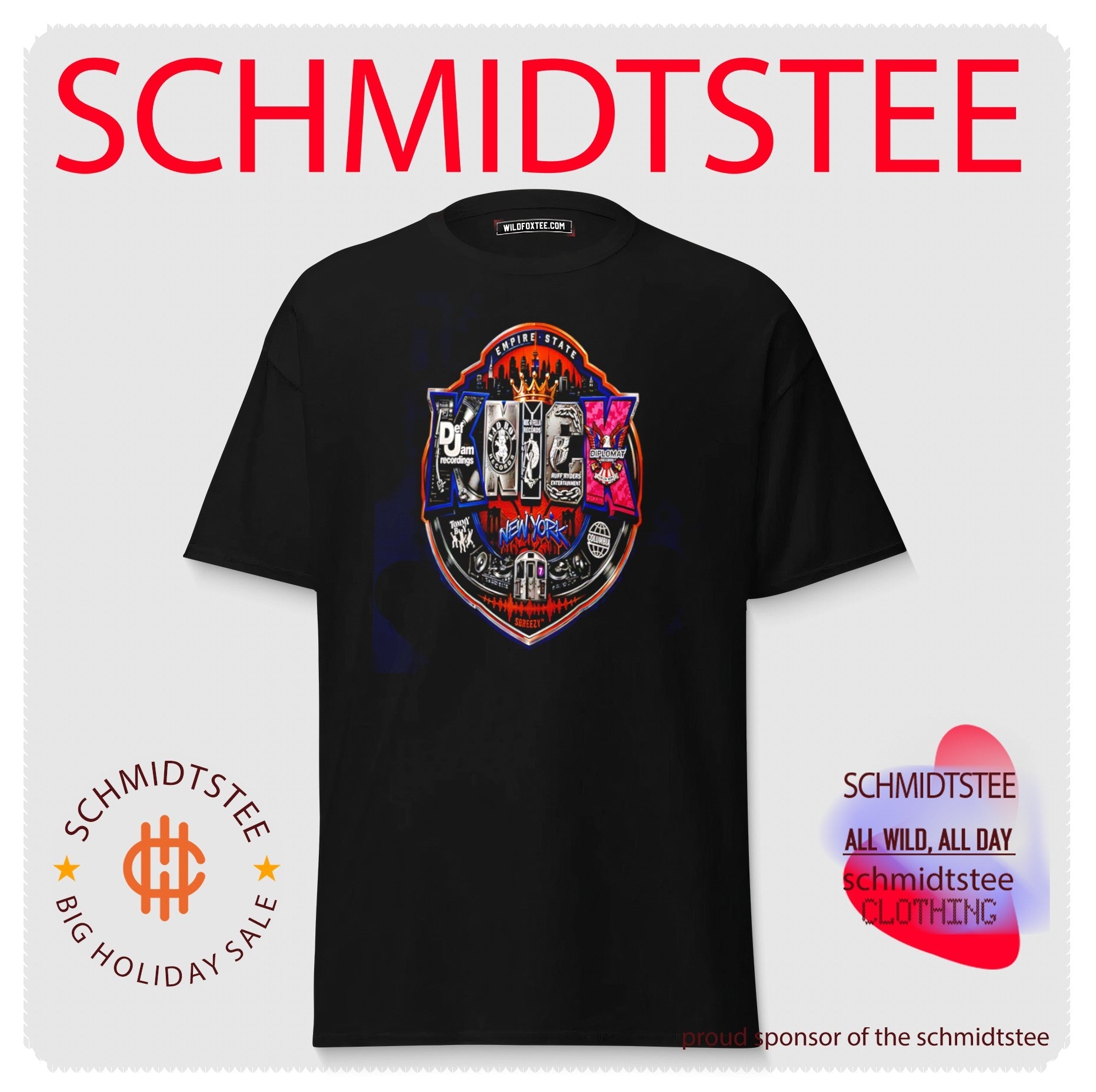 New York Knicks Empire State hip-hop shirt