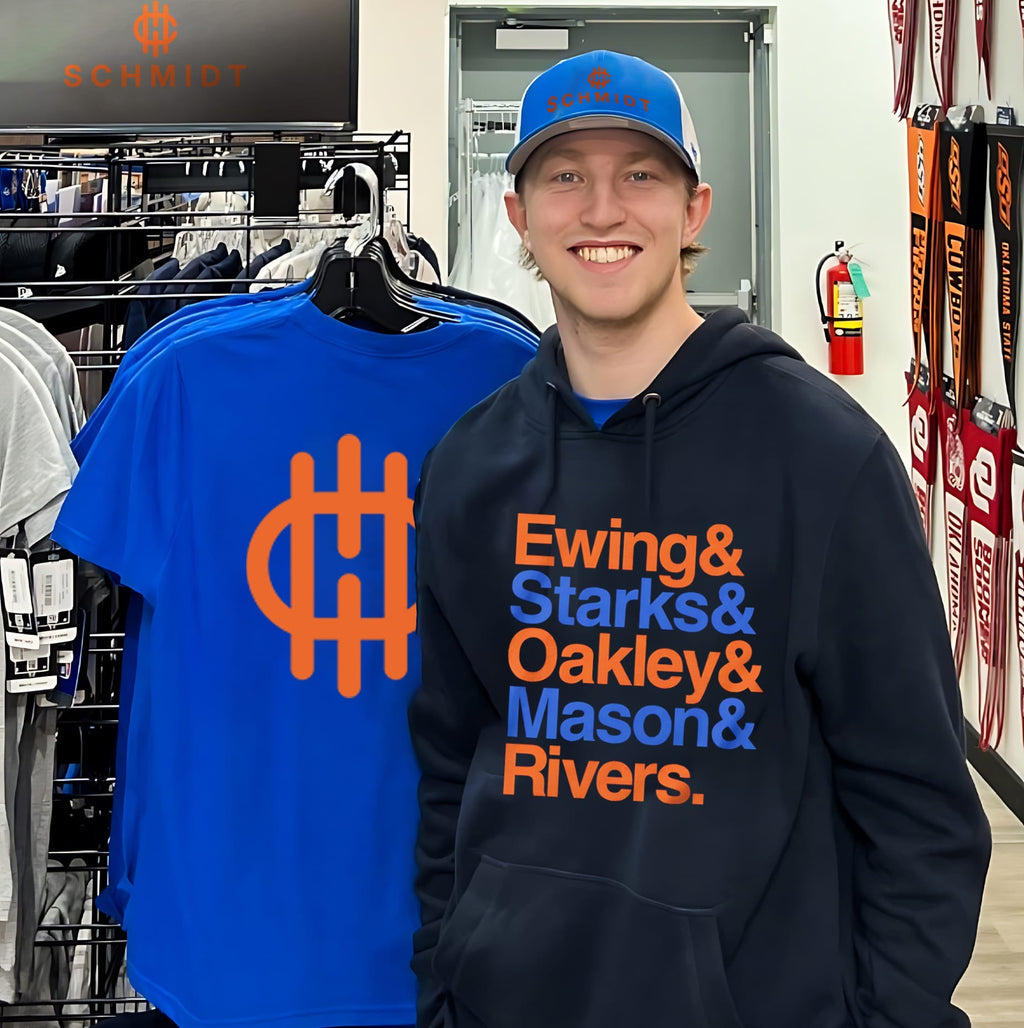 New York Knicks Ewing Starks Oakley Mason Rivers names shirt