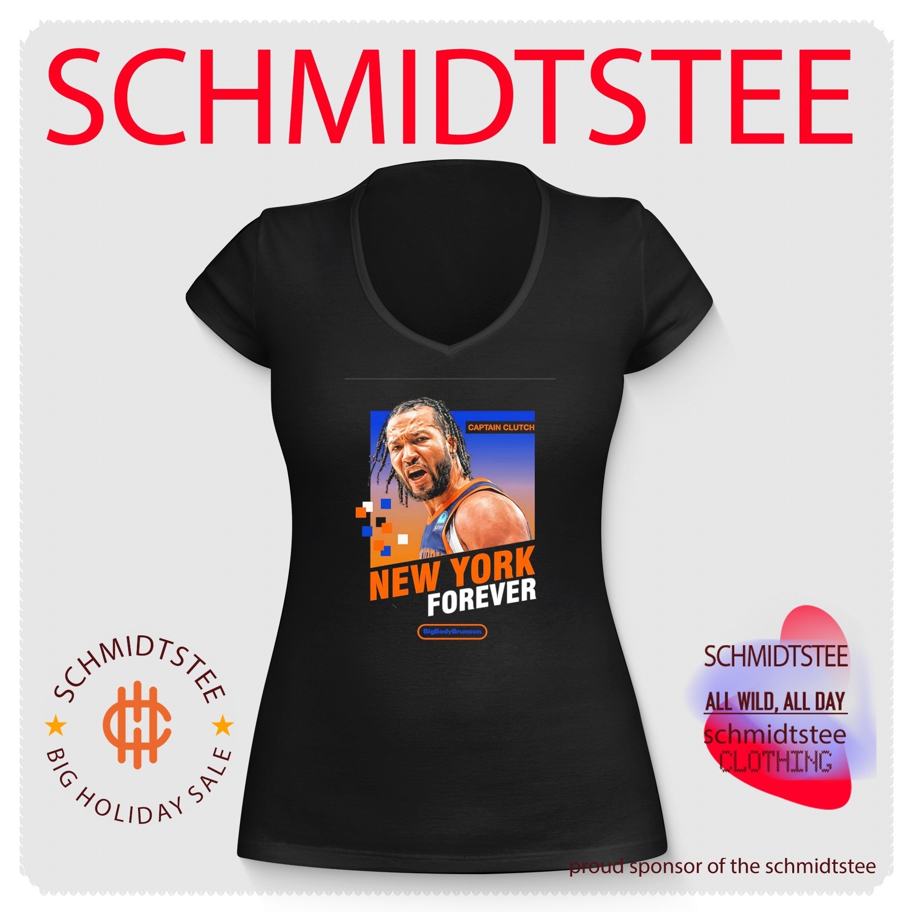 New York Knicks Jalen Brunson Caption Clutch graphic shirt