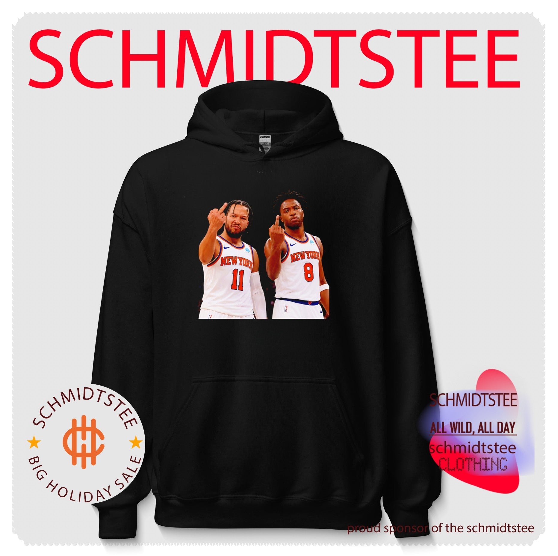 New York Knicks Jalen Brunson and Josh Hart middle finger shirt