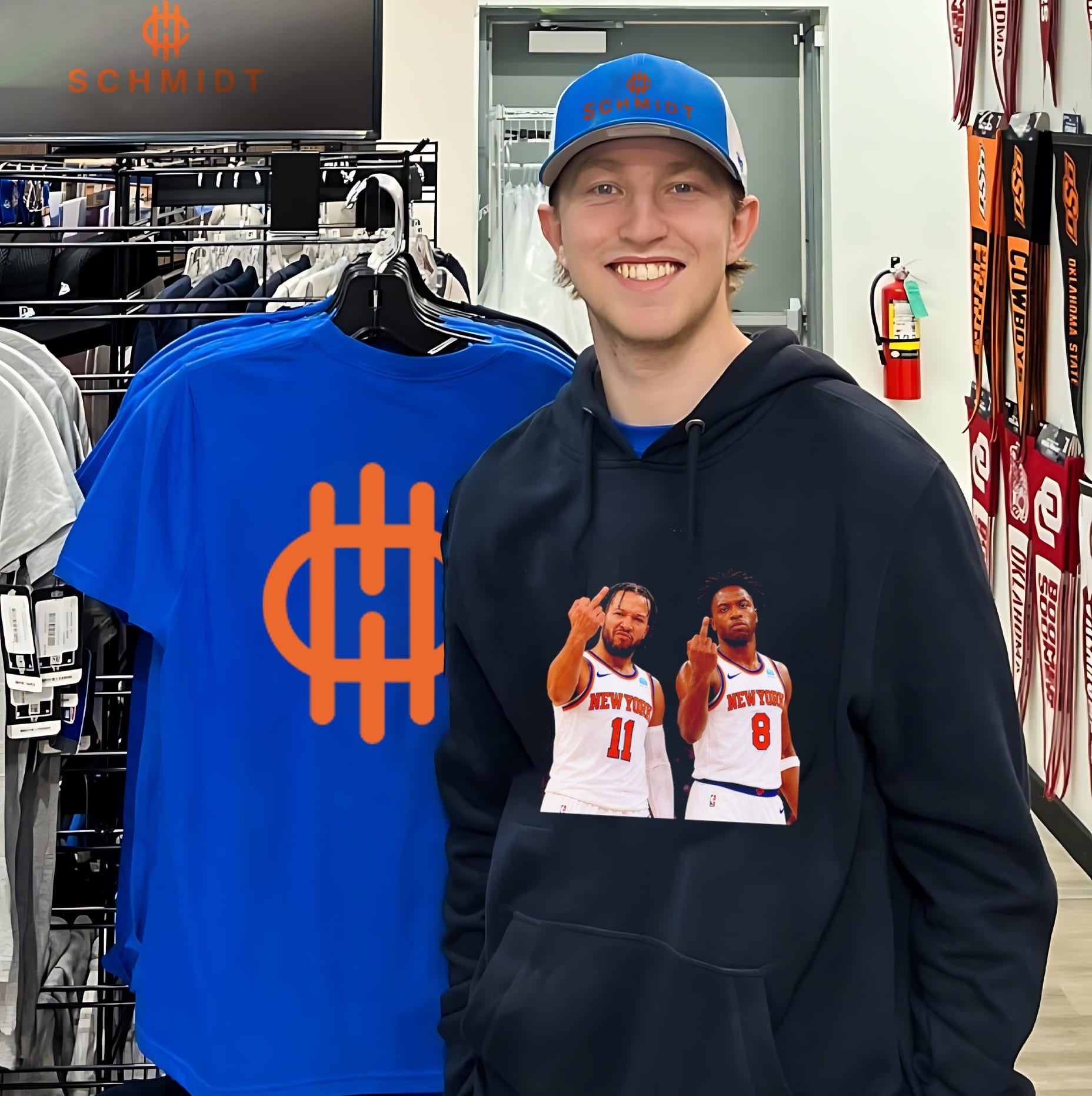 New York Knicks Jalen Brunson and Josh Hart middle finger shirt