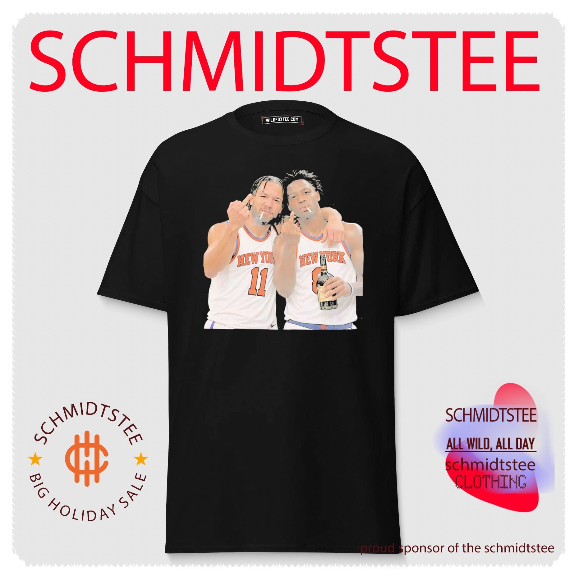 New York Knicks Jalen Brunson and OG Anunoby middle finger shirt