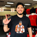 New York Knicks Jalen Brunson holding trophy retro shirt
