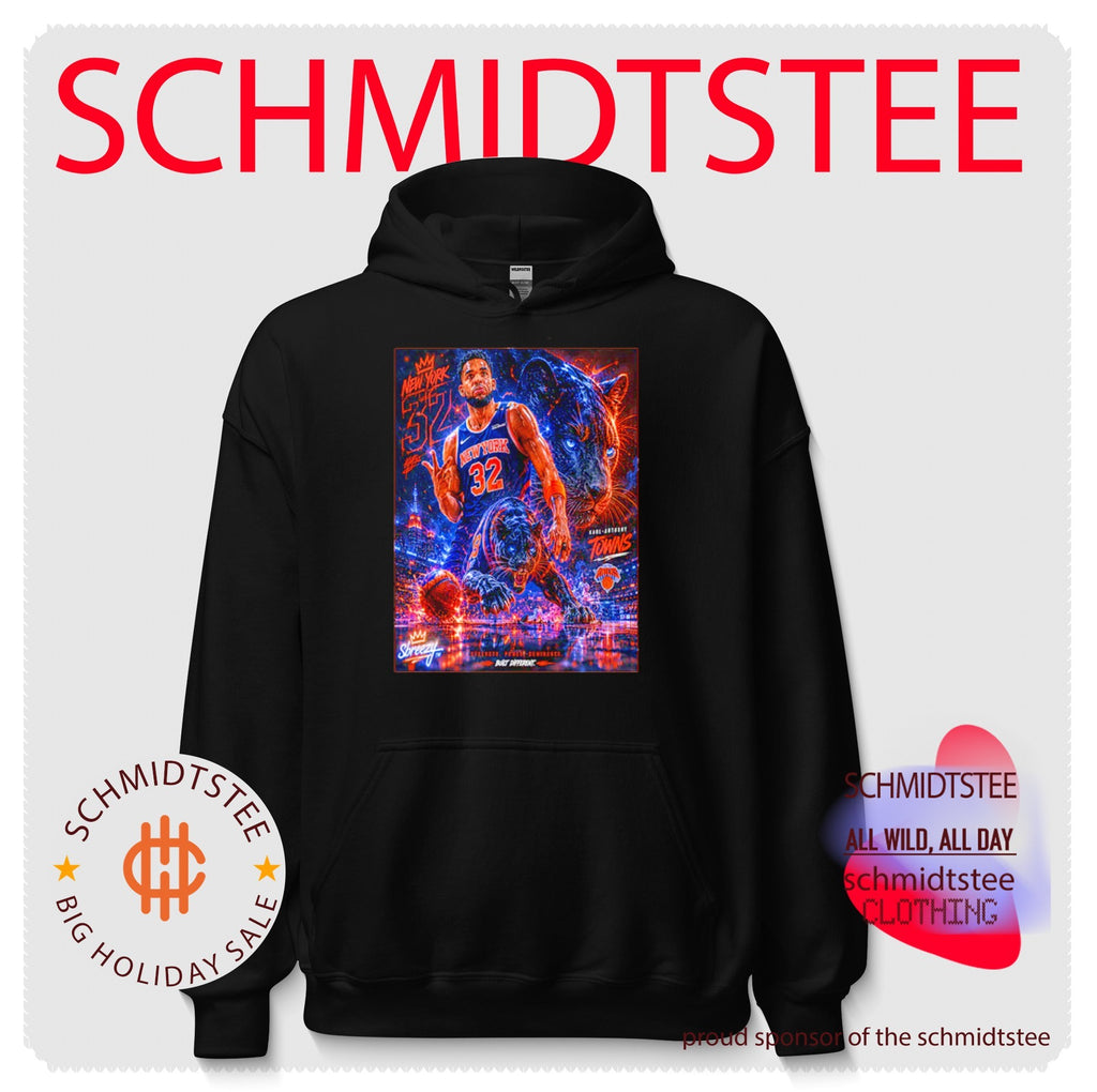 New York Knicks Karl Anthony Towns with graphic panther shirt