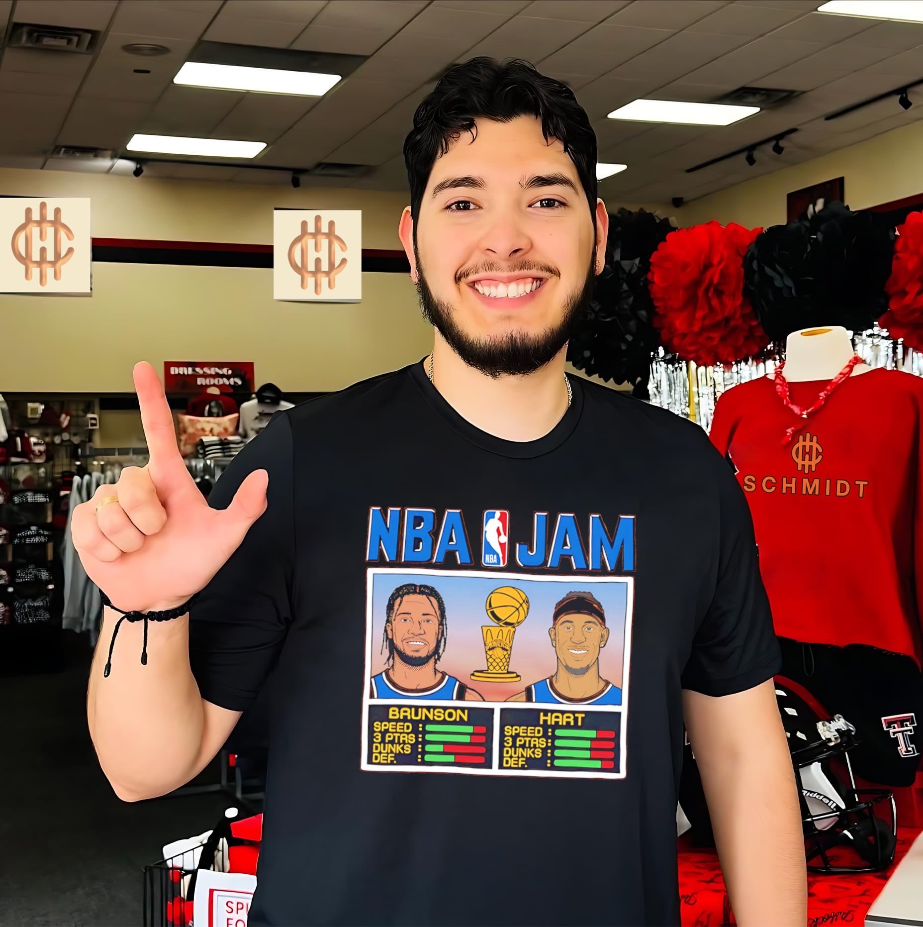 New York Knicks NBA JAM Brunson and Hart graphic shirt