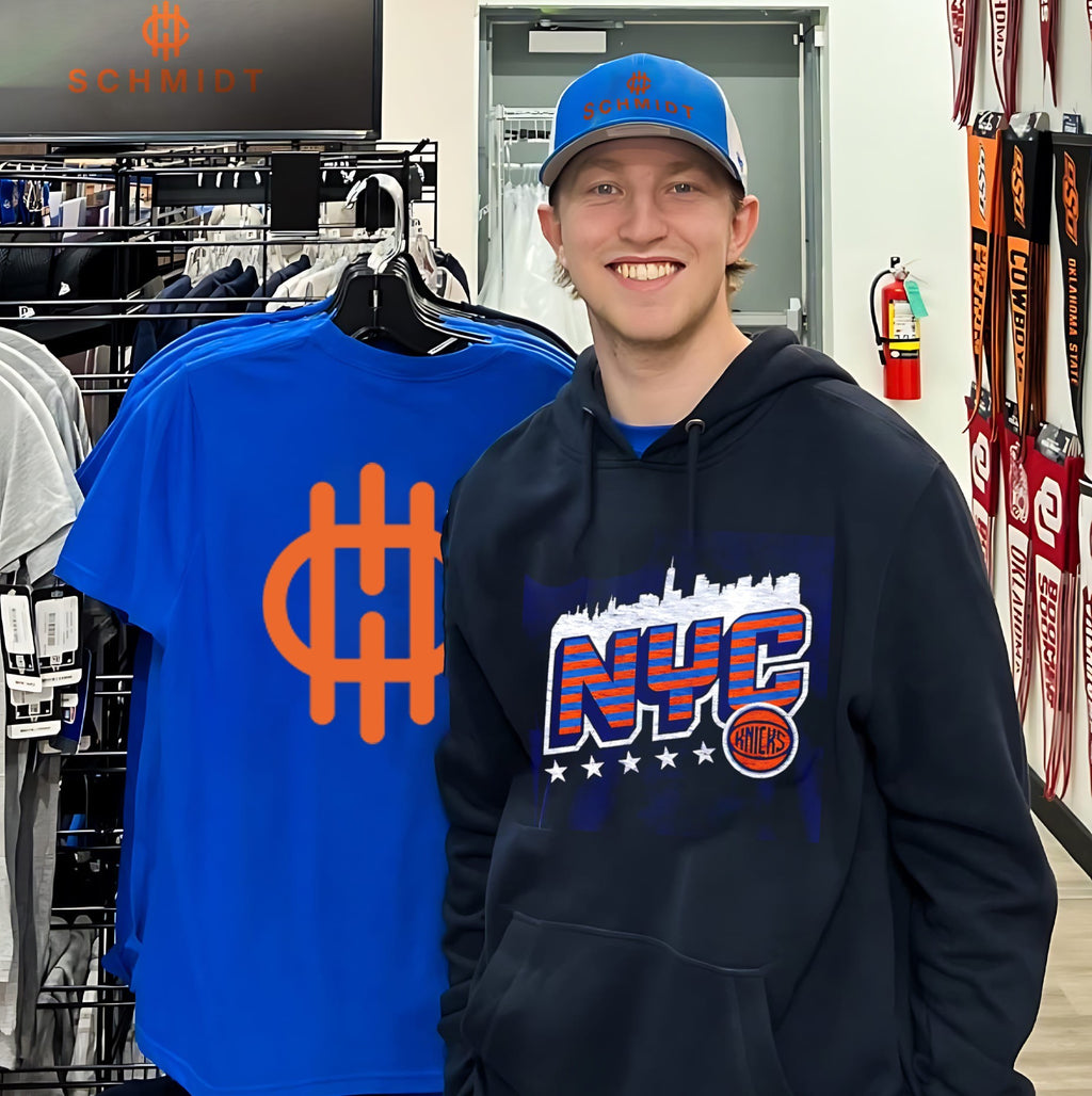 New York Knicks NYC skyline graphic shirt