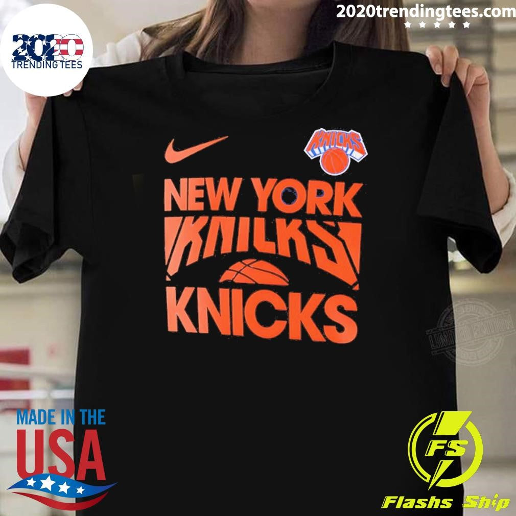 New York Knicks Nike Logo Nba Playoffs Final 2026 Shirt