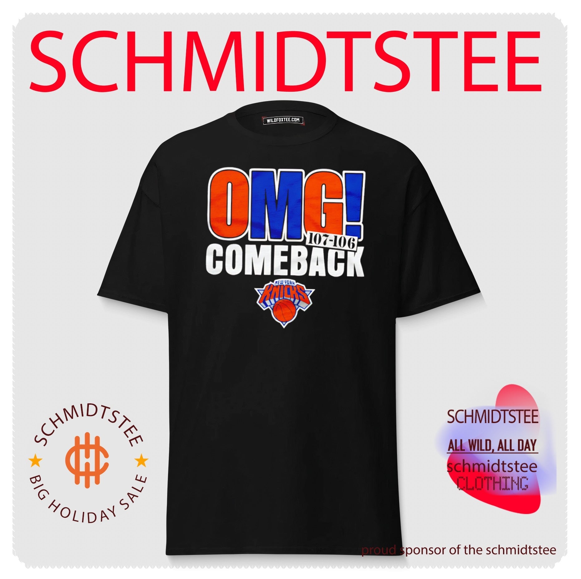 New York Knicks OMG Comeback 107 106 shirt