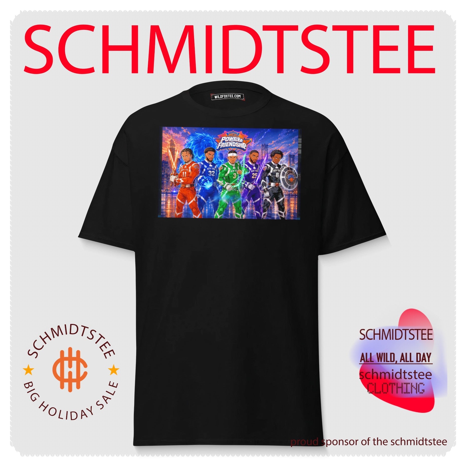New York Knicks Power of Friendship Power Rangers parody shirt