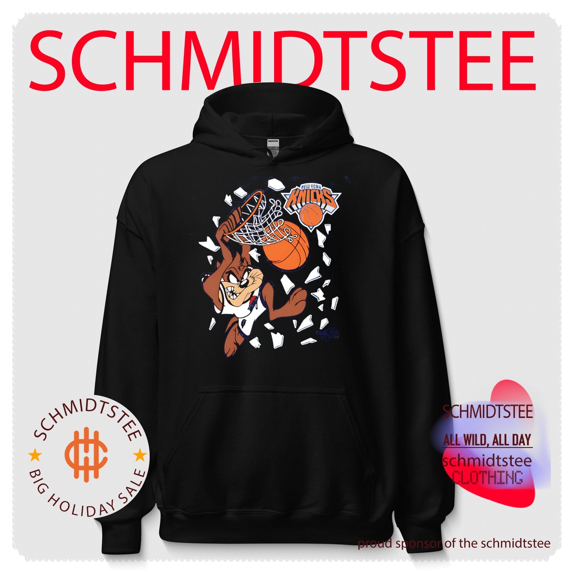 New York Knicks Tasmanian Devil playing basketball graphic shirt