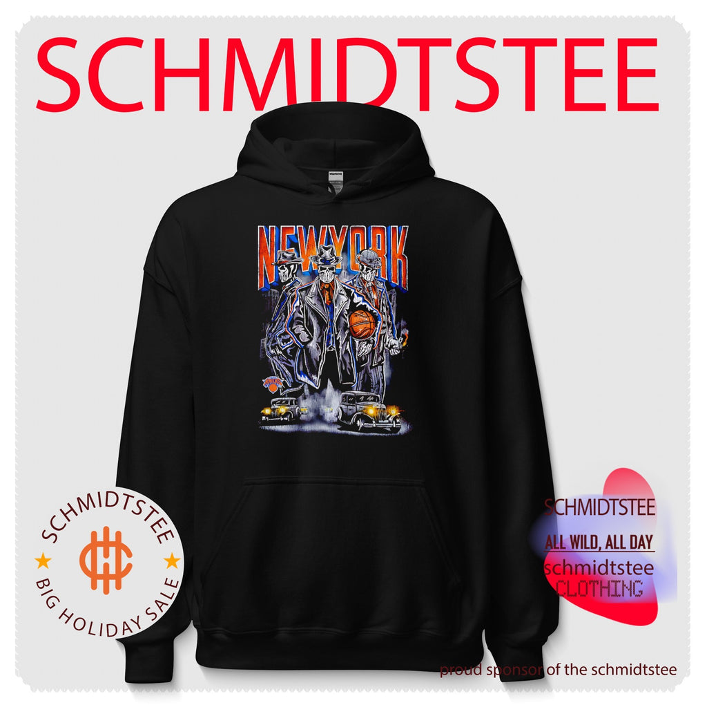 New York Knicks mobster basketball skull graphic shirt