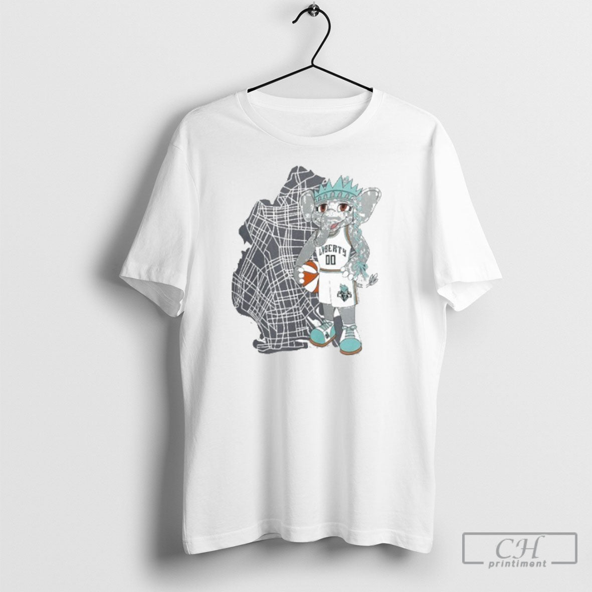 New York Liberty Ellie Mascot Borough T Shirt Tee