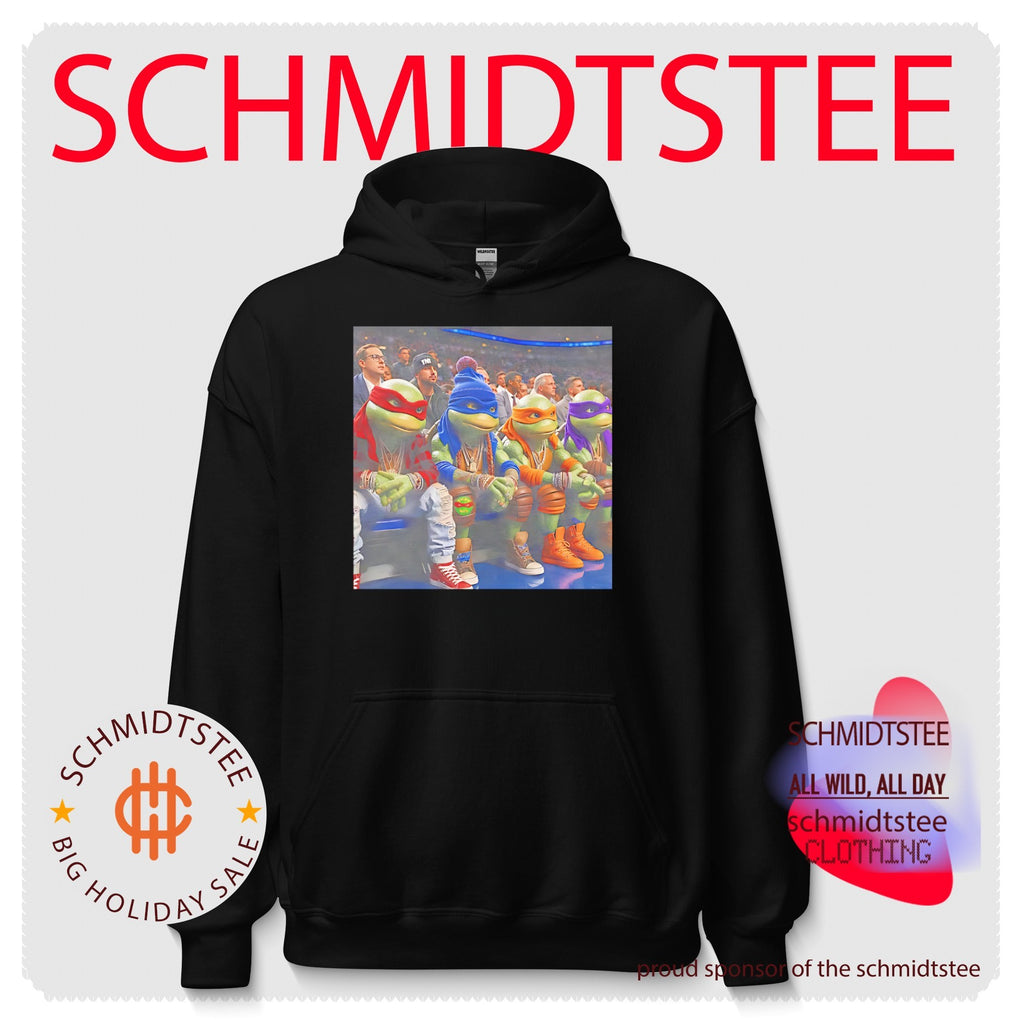 Ninja Turtles wearing New York Knicks jersey hiphop shirt