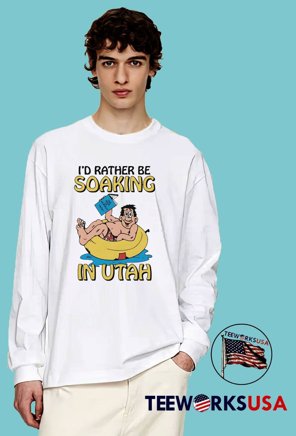 Novelty Humor Apparel I’d Rather Be Soaking in Utah The Book of Mormon T-Shirt
