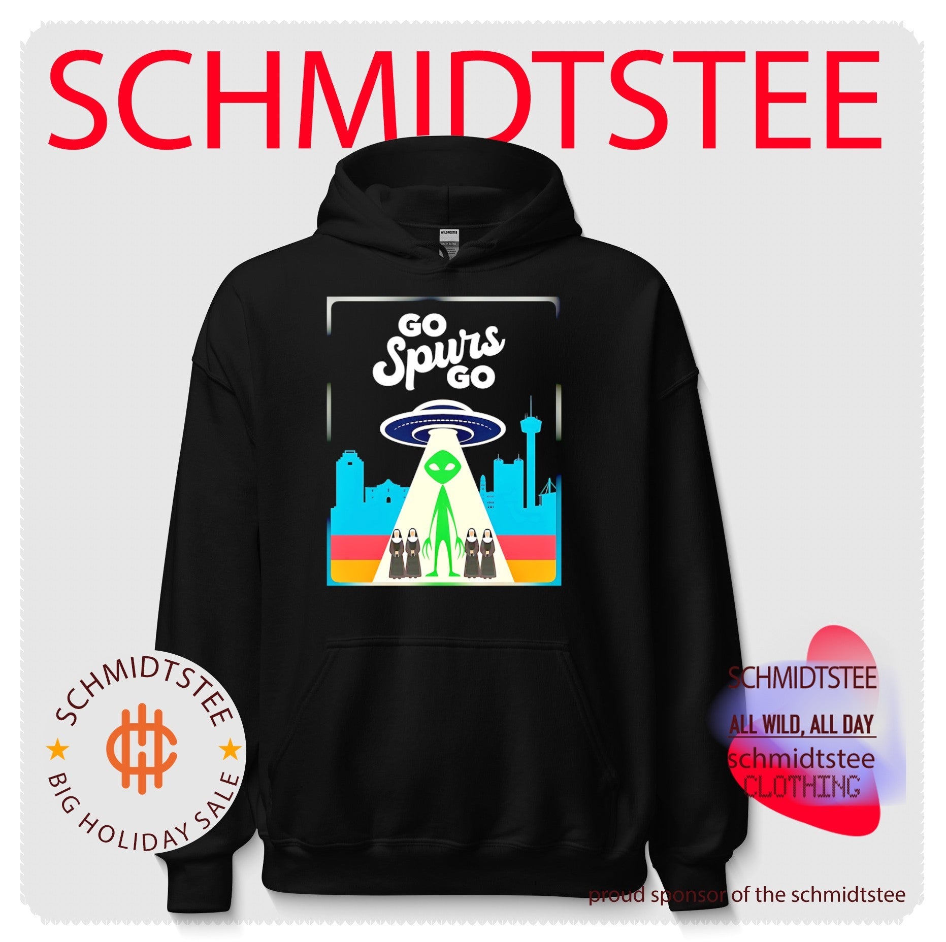 Nuns Alien Blessing UFO San Antonio Spurs go Spurs go shirt