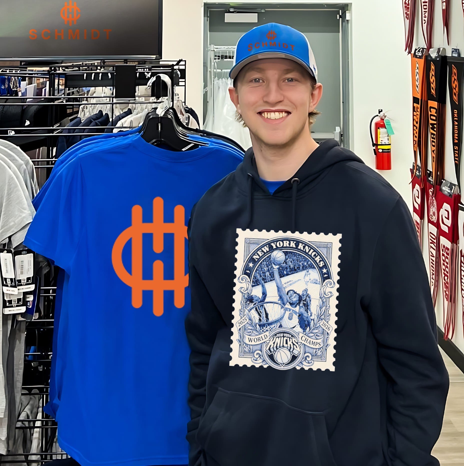 OG Anunoby New York Knicks World Champs 2026 stamps shirt