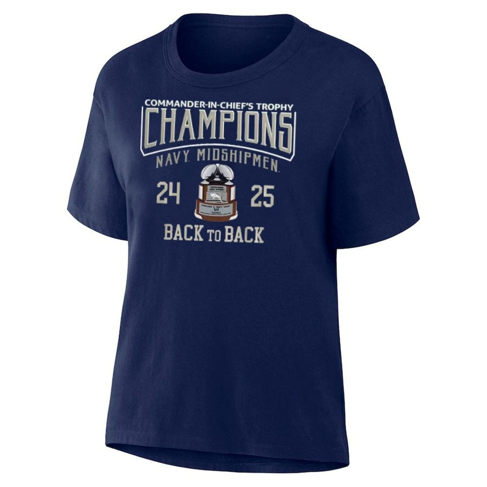 2025 Commander-In-Chief’s Trophy Champions Navy Midshipmen Football Back To Back Shirt