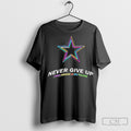 Official 2025 Dallas Cowboys Never Give Up Fight Cancer In All Colors T Shirts