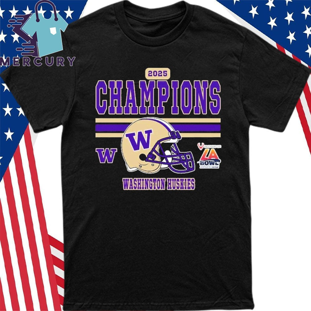 2025 LA Bowl Champions Washington Huskies Football Champions 2025 Bucked Up LA Bowl Hosted by Gronk Shirt