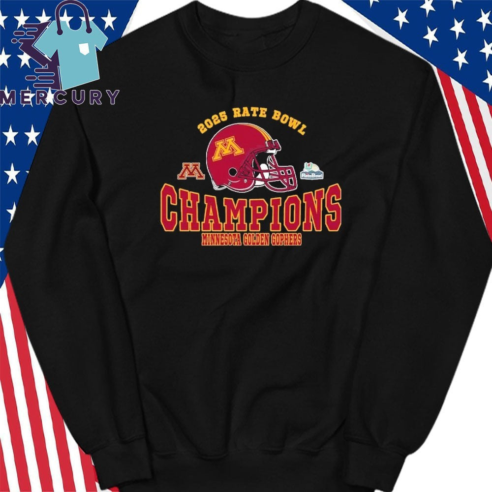 2025 Rate Bowl Champions Minnesota Golden Gophers Football Champions 2025 Rate Bowl Shirt
