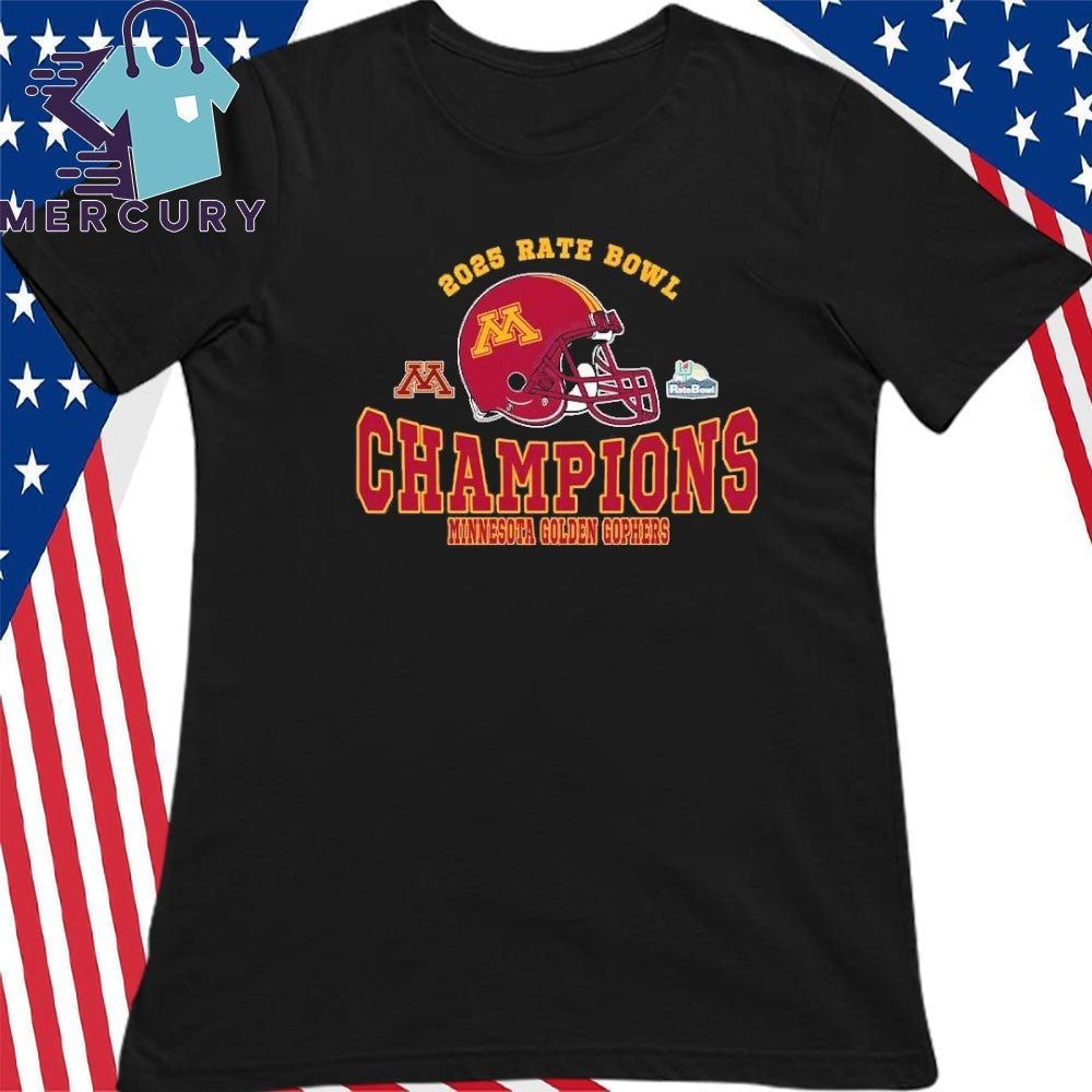2025 Rate Bowl Champions Minnesota Golden Gophers Football Champions 2025 Rate Bowl Shirt