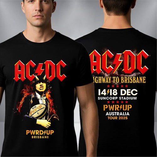 ACDC Pwr Up 2025 Brisbane At Suncorp Stadium On December 14-18 2025 Australia Tour 2025 Highway To Brisbane Shirt