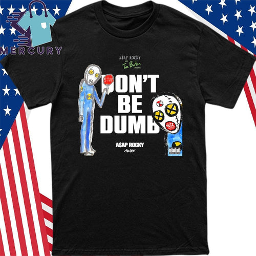 ASAP Rocky AWGE x Tim Burton National Nothing Day Stop Snitching Album Don’t Be Dumb Shirt