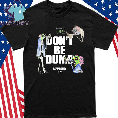 ASAP Rocky x Tim Burton Don’t Be Dumb Album Black Cover Shirt